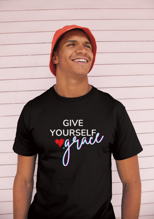Give Yourself Grace (black/white/red)